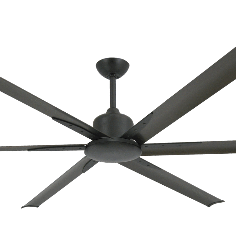 84 inch Titan II  Large Ceiling Fan by TroposAir - Matte Black