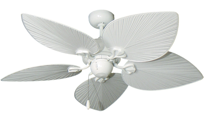 42 inch Bombay Ceiling Fan - Pure White Leaf Blades