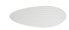 Pure white bamboo ceiling fan blade
