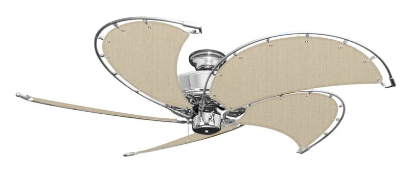 52 inch Nautical Dixie Belle Ceiling Fan - Classic Khaki Canvas Blades - Image 3