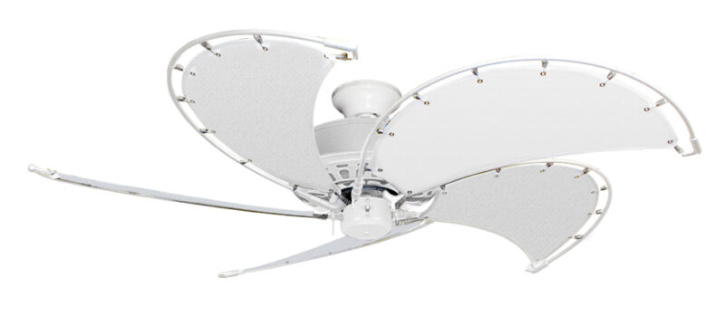 52 inch Nautical Dixie Belle Ceiling Fan - Classic White Canvas Blades