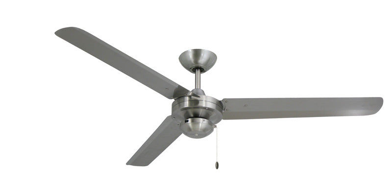 56 inch Tornado Ceiling Fan by TroposAir - Stainless Steel