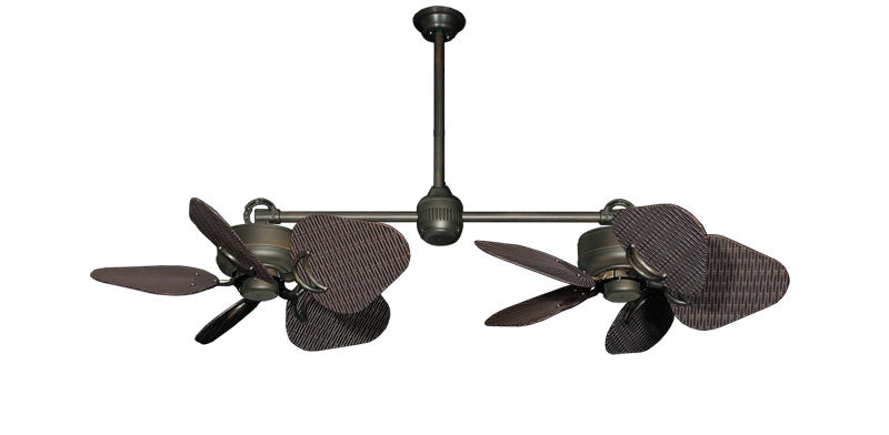 35 inch Twin Star III Double Ceiling Fan -  ABS Outdoor Oil Rubbed Bronze Blades, Oil Rubbed Bronze Motor Finish